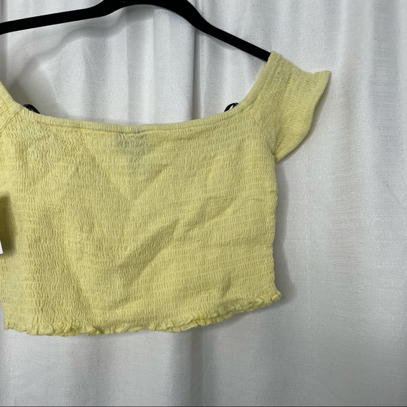 NWT Volcom Yellow Sinched Crop Top - Picture 5 of 8